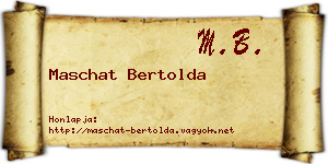 Maschat Bertolda névjegykártya